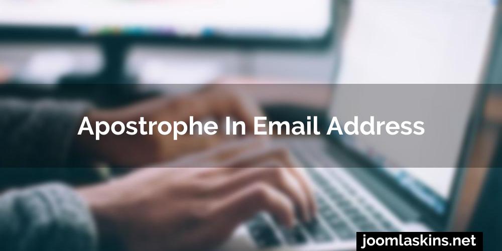 Apostrophe in email address