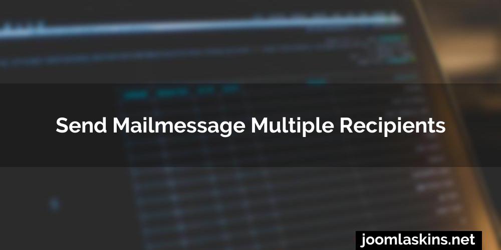 Send mailmessage multiple recipients